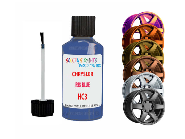 Alloy Wheel Repair Paint For Chrysler Iris Blue Hc3 2001-2023
