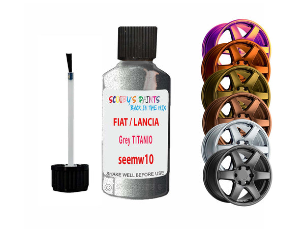 Alloy Wheel Repair Paint For Fiat / Lancia Grey Titanio Seemw10 2001-2023