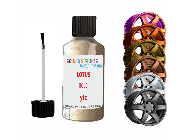 Alloy Wheel Repair Paint For Lotus Gold Ytc 2001-2023