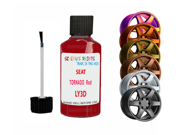 Alloy Wheel Repair Paint For Seat Tornado  Red Ly3D 2001-2023
