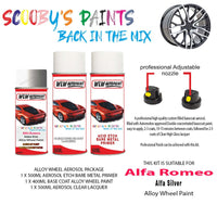 alfa romeo 147 alfa silver alloy wheel aerosol spray paint 565 2005 2012