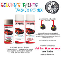 alfa romeo spider imola titanium alloy wheel aerosol spray paint 082 c 2015 2020