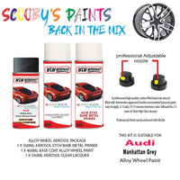 audi tt manhattan grey alloy wheel aerosol spray paint lx7l 2014 2021