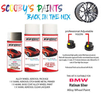 bmw 1 series platinum silver alloy wheel aerosol spray paint c08 2013 2020