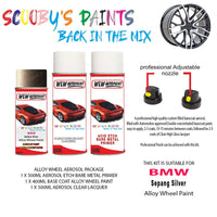 bmw 4 series sepang silver alloy wheel aerosol spray paint a32 2004 2012