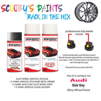 audi tt stein grey alloy wheel aerosol spray paint l1qp 2007 2020