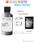 Paint Code Location Sticker for audi s8 agate grey code ly7l touch up paint 1991 2003