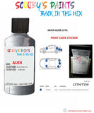 Paint Code Location Sticker for audi s8 akoya silver code ly7h touch up paint 2003 2010