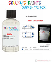 Paint For Audi A3 Alpin White Code L90E Touch Up Paint Scratch Stone Chip Repair