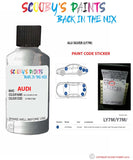 Paint Code Location Sticker for audi s8 aluminum silver code ly7m touch up paint 1991 2000