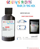 Paint Code Location Sticker for audi s8 amethyst grey code lz4v touch up paint 1990 2001