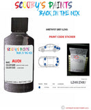 Paint Code Location Sticker for audi tt amethyst grey code lz4x touch up paint 2007 2015