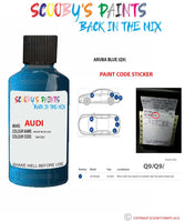 Paint Code Location Sticker for audi tt roadster aruba blue code q9 touch up paint 2007 2012