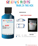 Paint For Audi A5 Sportback Aruba Blue Code Q9 Touch Up Paint Scratch Stone Chip