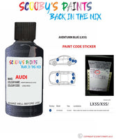 Paint For Audi A6 Allroad Aventurin Blue Code Lx5S Touch Up Paint