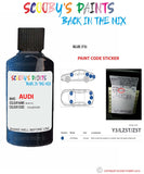 Paint For Audi A8 Europa Blue Code Lz5T Touch Up Paint Scratch Stone Chip Repair