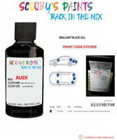 Paint For Audi A5 Brilliant Black Code A2 Ly9B Y9B Touch Up Paint