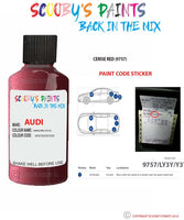 Paint Code Location Sticker for audi s8 cerise red code 9757 ly3y y3y touch up paint 1990 2001