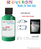 Paint For Audi A6 S6 Cricket Green Code Lz6N Touch Up Paint Scratch Stone Chip