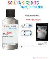 Paint For Audi A5 Cabrio Cuvee Silver Silver Code Lx1Y Touch Up Paint