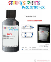 Paint Code Location Sticker for audi tt coupe delfin grey code lx7z touch up paint 2000 2013