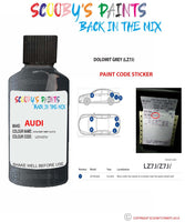 Paint Code Location Sticker for audi tt coupe dolomit grey code lz7j touch up paint 2003 2007