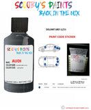 Paint Code Location Sticker for audi tt coupe dolomit grey code lz7j touch up paint 2003 2007