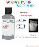 Paint Code Location Sticker for audi tt roadster dunkel grey code 171 touch up paint 2005 2009