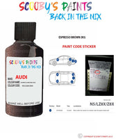 Paint For Audi A4 Espresso Brown Code N5 Touch Up Paint Scratch Stone Chip Kit