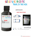 Paint Code Location Sticker for audi s5s graphit black code b7v 9970 lb7v touch up paint 1990 1990