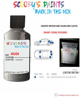 Paint Code Location Sticker for audi q7 graphit meteor grey silver grey code lm7w m7w touch up paint 2010 2018