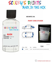 Paint For Audi A3 S3 Ibis White Code 104 Touch Up Paint Scratch Stone Chip Kit