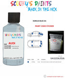 Paint For Audi A1 Kumulus Blue Code U4 Touch Up Paint Scratch Stone Chip Repair