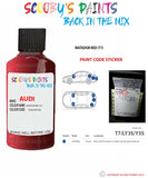 Paint For Audi A6 Matador Red Code T7 Touch Up Paint Scratch Stone Chip Repair