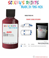 Paint For Audi A4 S4 Merlot Red Code P8 Touch Up Paint Scratch Stone Chip Repair