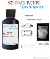 Paint For Audi A6 Allroad Ming Blue Code Q5 Touch Up Paint Scratch Stone Chip