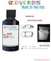 Paint For Audi A4 Ming Blue Code Q5 Touch Up Paint Scratch Stone Chip