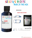Paint Code Location Sticker for audi a8 ming blue code q5 touch up paint 1991 2004