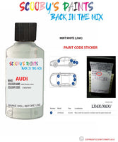 Paint For Audi A5 Cabrio Mint White Code Lx6X Touch Up Paint Scratch Stone Chip