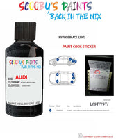 Paint For Audi A1 Mythos Black Code Ly9T Touch Up Paint Scratch Stone Chip Kit