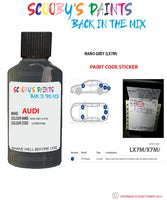 Paint Code Location Sticker for audi tt nano grey code lx7m touch up paint 2015 2018