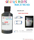 Paint Code Location Sticker for audi tt nano grey code lx7m touch up paint 2015 2018