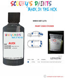 Paint Code Location Sticker for audi tt roadster nimbus grey code lz7x touch up paint 1999 2015