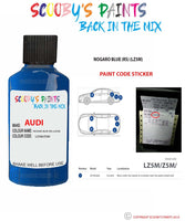 Paint Code Location Sticker for audi s8 nogaro blue rs code lz5m touch up paint 1994 2005