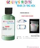 Paint For Audi A6 Paradies Green Code D6 Ly6K Y6K Touch Up Paint