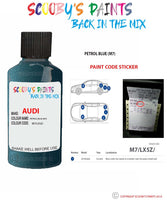 Paint Code Location Sticker for audi tt roadster petrol blue code m7 touch up paint 2006 2010