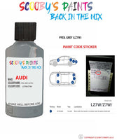 Paint Code Location Sticker for audi tt pfeil grey code lz7w touch up paint 1999 2002