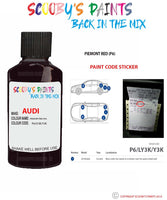 Paint For Audi A6 Piemont Red Code P6 Touch Up Paint Scratch Stone Chip Repair