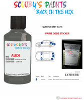 Paint For Audi A4 Quantum Grey Code Lx7B Touch Up Paint Scratch Stone Chip Kit
