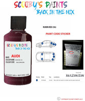 Paint For Audi A6 Rubin Red Code X6 Touch Up Paint Scratch Stone Chip